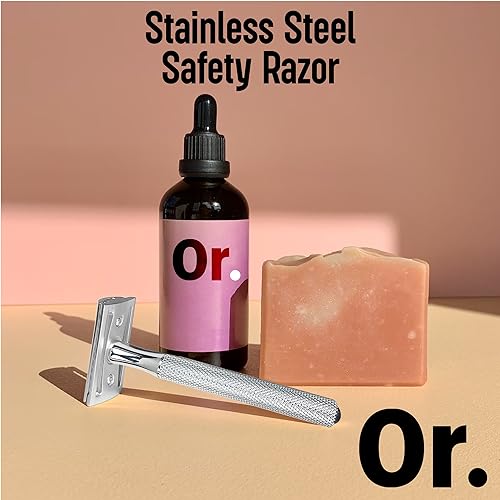 OR-Double-Edge-Safety-Razor-for-Men-and-Women-Premium-Stainless-Steel-Safety-Razor-for-Women-Men-Metal-Reusable-Razor-Zero-Waste-Traditional-Manual-Razor-for-Perfect-Shave