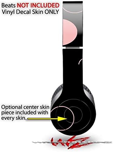 Skin Decal Wrap Works with Original Beats Solo HD Headphones Lots of Dots Pink on Black Skin Only (Headphones NOT Included)