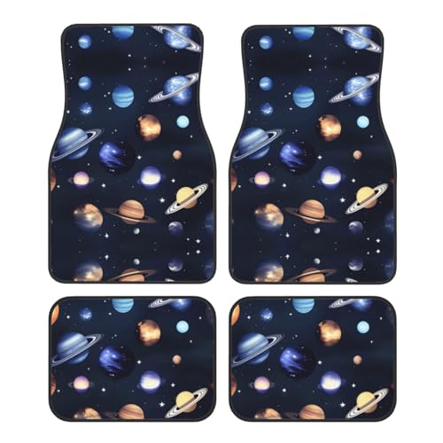 Tapis de sol voiture galaxie lot de 4 avec dos antidérapant universel