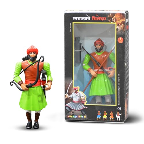 Image of Swarajyache Shiledar - The True Super Hero - 6 Inch Tall Action Figure with Accessories (Mughal, Green)