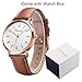 TOOCAT Fashion Women Wrist Watch, Lady Simple Leather Quartz Watches Ultra-Thin Waterproof Analog Watches for Females Student (Brown)