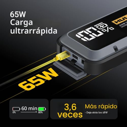 Arrancador de coches HULKMAN Alpha85 con carga rápida 65W e impermeable para emergencias 5