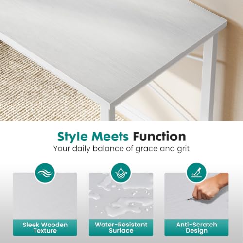 Image of OLIXIS 32-Inch Small Computer Desk for Home Office, White