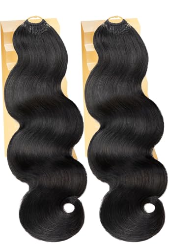 MLIP Crochet Hair for Black Women Feather Crochet Human Hair 16 Inch 120g Burmese Body Wave Knotless Pre-Separated Quick Install Protective Style Lightweight Tangle-Free Reusable Natural Black