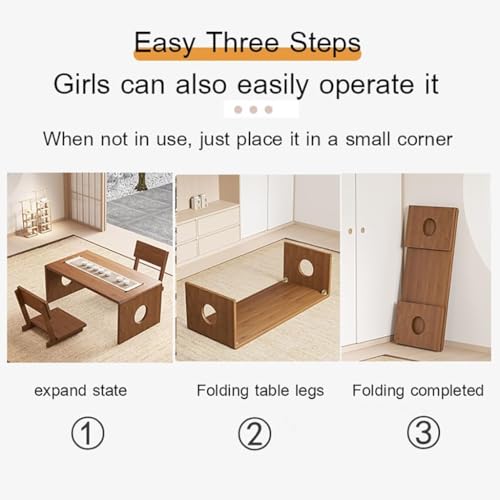 Table basse pliable bambou robuste pour remédier au manque d'espace