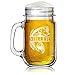 Engraved 16oz Mason Jar Glass Mug w/Handle Custom Personalized Gift Bass Fish Fishing
