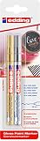 Edding 780 Marqueur peinture Pointe ogive fine Blanc/or Lot de 2 (Import Royaume Uni)