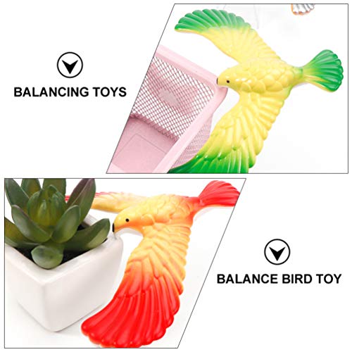 TOYANDONA 8 peças Cute Balance Gravity Birds Nostálgico Pyramid Balance Eagle para entender a gravid