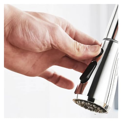 Mitigeur de cuisine monobloc à levier noir mat avec douchette 360
