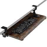 ERGOMAKER キーボードスライダー キーボードトレイ 後付け キーボードスライド式 クランプ式 キーボード引き出し キーボードブリッジ デスク拡張 後付け 机 広げる キーボード収納 マウス収納可能 組立簡単 トレイ幅650*3...