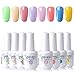 Produktbild Elite99 Klassischer Nagellack UV große Kapazität Gel Nägel Set, Nagellack Gel Polish Set, Nail Art Gel Lack Nail Polish UV Gellack UV 8 Farben Gellack Kit 15ML 014