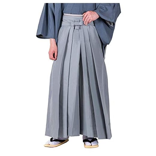 KYOETSU Men's Japanese Hakama Pants Type (Small, Grey)