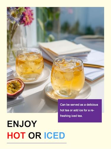 Image of TeeLux Passion Flower Tea Bags, Pack of 100, Vegan, Natural Relaxation, Soothing Floral Aroma, Passion Flower, Caffeine-Free Herbal Tea, Biodegradable Tea Bags