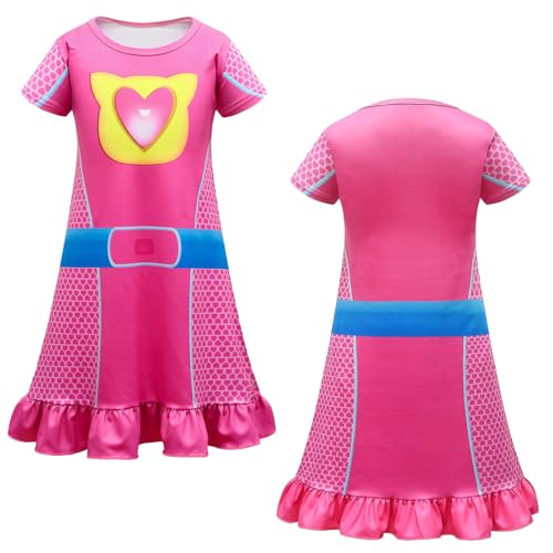 Vestido corto superhéroe con orejas y máscara para niñas miniatura 6