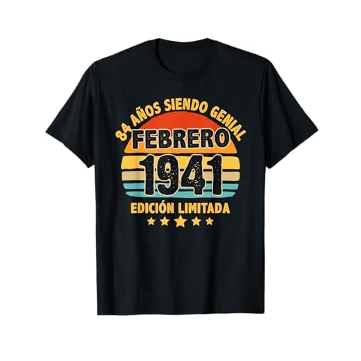 Febrero 1941 84 Años Hombre Cumpleaños Regalo Febrero 1941 Camiseta