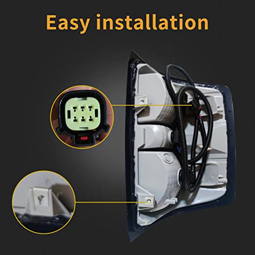 Right Passenger Side Rear Tail Light Assembly Compatible With 2016-2019 Chevy Silverado 1500 2500 Hd Gmc Sierra 3500 Hd Rear Brake Lamps Replacement Taillights With Bulb Inside And Wiring Harness #TOP3