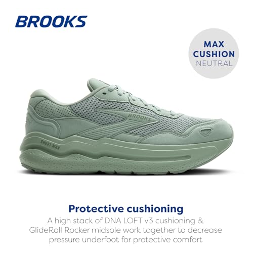 Image of Brooks Men's Ghost Max Suede /Leather Neutral Running & Walking Shoe