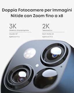 eufy Security SoloCam 2+1, Telecamera di Sorveglianza Esterna a Energia Solare, Sorveglianza a 360°, Nessun Punto Cieco, Telecamera Esterna con Wi-Fi 2,4 GHz, Senza Costi, Compatibile con HomeBase 3
