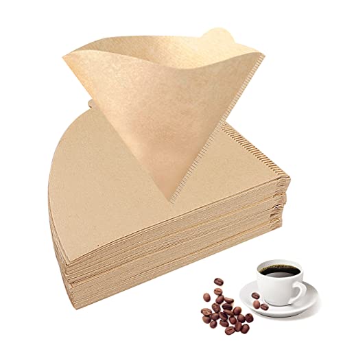 100 pcs Coffee Filter Papers Compatible with V60 Size 02 Unbleached