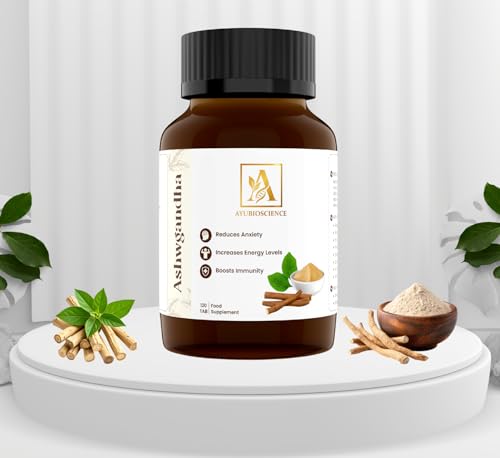 Image of Ashwagandha 500mg Tablets - 120 Tablets | AYUSH Approved High Potency Root Extract | Supports Stress Reduction, Energy, Strength & Vitality | Ayurvedic Supplement for Men & Women