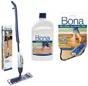 Bona Hardwood Floor Spray Mop, Includes 28.75 oz. Cartridge and Bona Hardwood Polish Kit with Applicator Pad