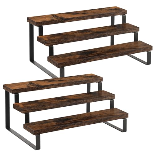 YINMIT Wooden Display Riser Stand, Tiered Perfume and Cologne Organizer Stand, 3 Tier Spice Rack...