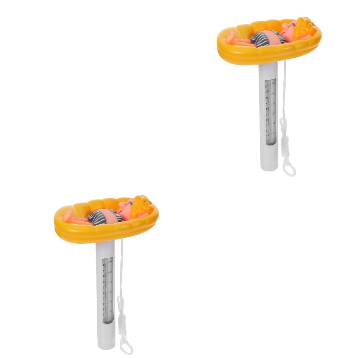Kisangel 2 Pezzi Termometro Galleggiante per Piscina e Misuratore Temperatura con Display Fahrenheit Pratico e Resistente Include per Facile Bagnarsi