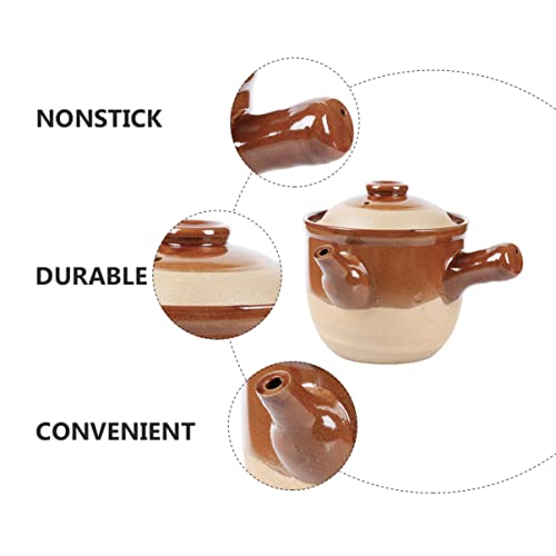 Luxshiny 1 Unidade Pote De Remédio Caçarola Com Kyusu Bule De Cerâmica Panela De Sopa Chinesa Caçaro