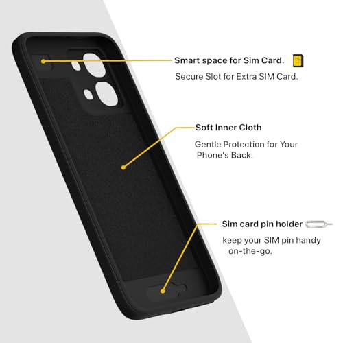 Image of Pikkme Back Cover for Oppo F31 5G / Oppo F33 5G Soft Matte Silicone Mag-Safe Design (Mag-Safe Not Support) Camera Protection | Slim Fit Bumper Cover (Black)
