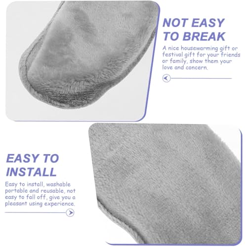 FIBOUND 2 Tabletten Toilettensitzbezüge, Wiederverwendbarer Toilettensitz, Waschbarer Toilettensitzbezug, Toilettensitz im Badezimmer Pad, Toilettensitzbezug für Alle Jahreszeiten – Grau