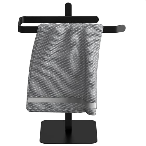 Fassin Shop, Porta Toalha Lavabo Preto de Bancada Suporte Toalha Oslo