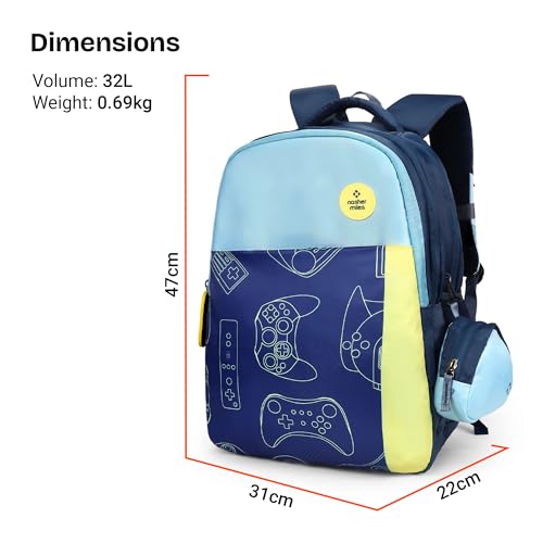 Image of Nasher Miles Polyester Backpack | Ideal for Preschool, Kindergarten, College, School, Office& Travel | Toddler, Girls, Boys, Men, Women