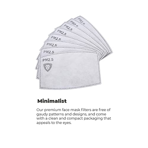 Leovard Face Mask Filters - 30 Premium Pm2.5 Activated Carbon Filter - 5 Layered Replacement. Designed In Usa #TOP2