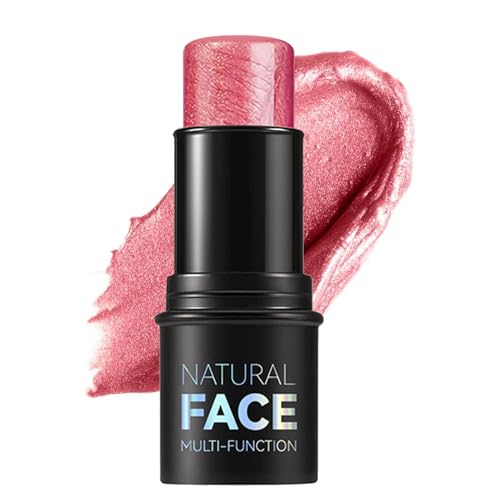 Blush Stick - Shimmer Rose Gold Blushers for Cheeks - Waterproof Cream Blush Stick - Lightweight Long-Lasting Cream Blusher for Mature Skin