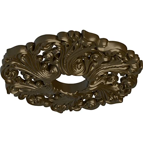 Image of Ekena Millwork CM19ORBRS Orrington Ceiling Medallion, Brass