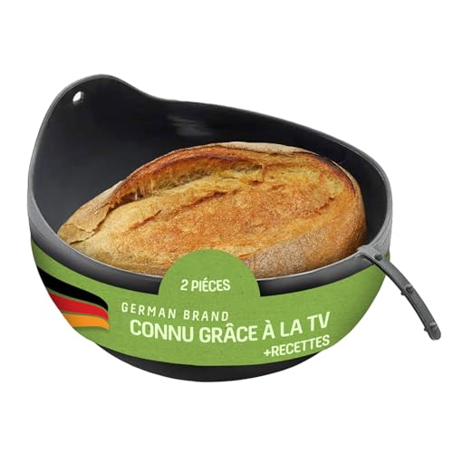 Coolinato Bol universel 3 en 1 en silicone, moule à pain pour cuire, mélanger et cuire à la vapeur, résistant à la chaleur jusqu'à 230 °C, 24cm