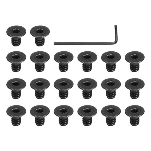 Boulons plats à tête fraisée #4-40 UNC en oxyde noir 10.9 haute résistance PATIKIL