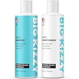 Big Kizzy F.A.T.T. Volumizing & Thickening Biotin Shampoo & Conditioner Set, Gentle Hair Care Hair Safe for Extensions Color Keratin Treatments, Strengthens & Nourishes Fragile Hair