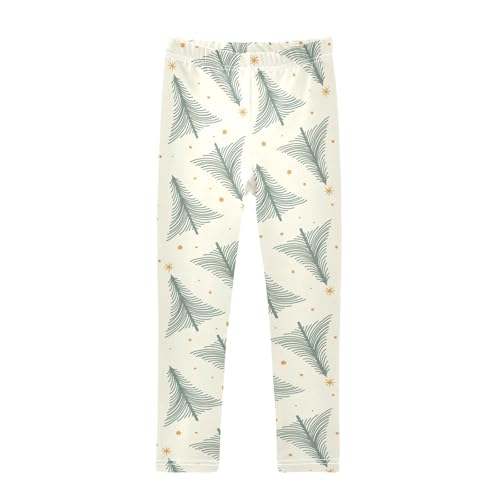 Girls Leggings Creative Pine Tree Hand Painting Toddler Girls Clothes Leggings for Girls Toddler Girls Leggings 3-4T