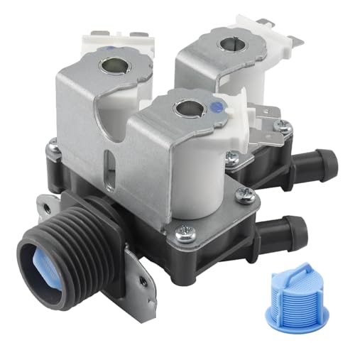 5221ER1003A 5220FR2075L OEM Cold Water Inlet Valve by Beaquicy- Replacement for LG Tromm Kenmore Front Load Washers- 5221ER1003C 5221ER1003D Triple Solenoid Cold Water Inlet Valve Assembly