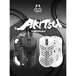 Tenko ARBITER Akitsu Medium Carbon Fiber Gaming Mouse - Ultra-Light 40g, Wireless 8K Polling, 30K DPI, PIXART 3950 Sensor, 60Hr Battery, LCD Receiver Display - White - Image 3