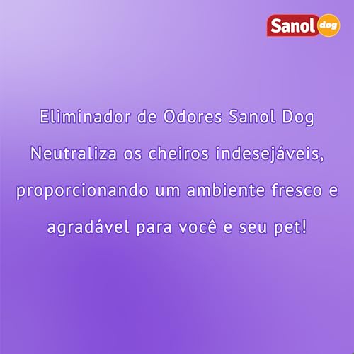 Eliminador de Odores Para Cães e Gatos, Lavanda, Sanol Dog, 2 litros, Roxo