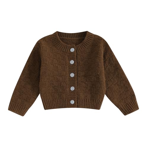 Toddler Little Girls Boys Cardigan Solid Long Sleeve Knit Sweater Kids Fall Winter Clothes Newborn Infant Sweaters