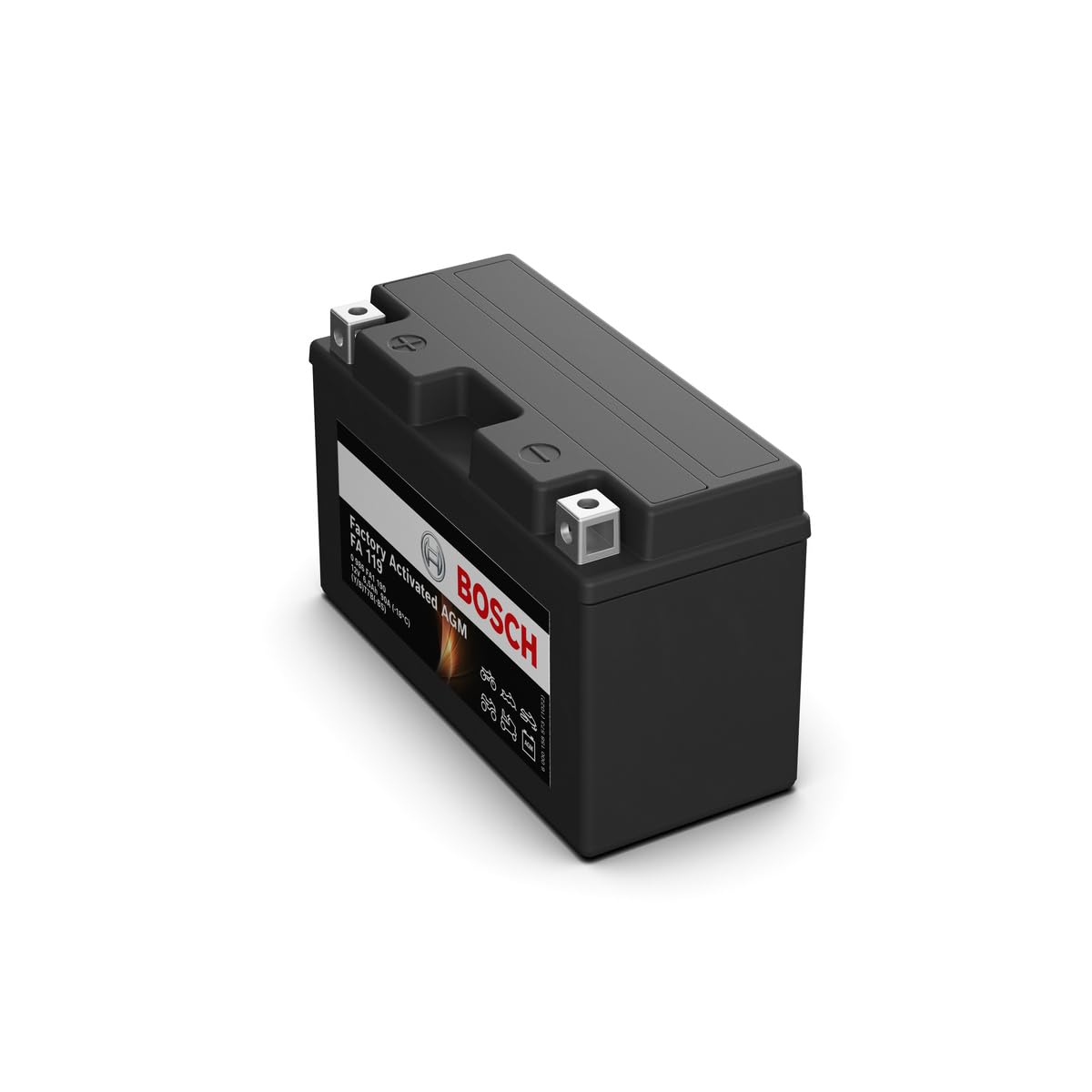 Bosch FA119 - Batteria AGM per motocicli - 12V 90A 6,5Ah - Adatta per moto, motociclette, enduro, scooter, quad, moto d'acqua - Compatibile M6008, BT7B-BS, BT7B