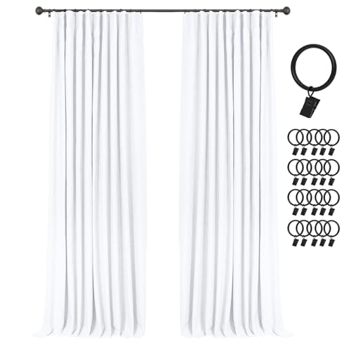 INOVADAY 100% Blackout Curtains for Bedroom, Black Out Curtains 84
