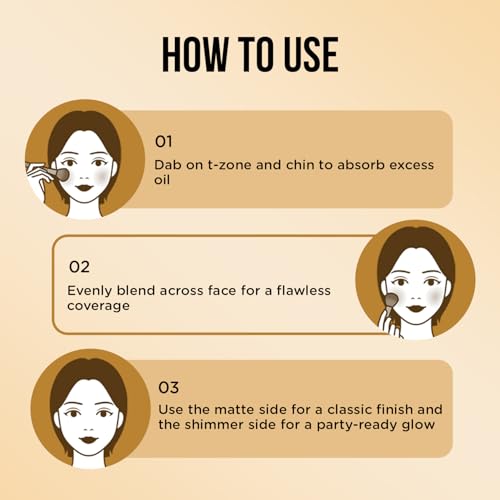 Image of Glam21 Natural Essence Oil-Control 2-in-1 Compact Powder| Long Lasting for Makeup Matte Finish with Vitamin-E| All Skin Type |White Ivory
