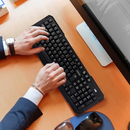 Teclado y ratón inalámbrico recargable y compacto para trabajar sin cables 6