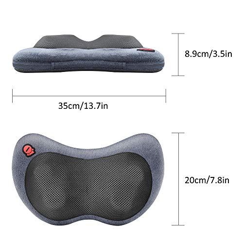 Comfier Shiatsu Rücken- und Nackenmassagegerät mit Wärmefunktion, 3D-rotierenden Massageköpfen, Elektrische Massagekissen für Muskelschmerzen Erleichterung, für Auto, Büro, Zuhause und überall dort - Image 8