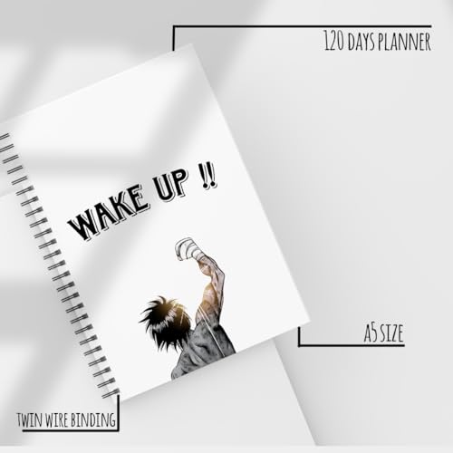 Image of Zenithink Daily Planner Undated KIT with 3 Bookmarks | 60+Stickers - 350gsm A5 Size Hard Bound, 80 GSM - 164 pages | Day | Weekly | Monthly Pages ( Motivational Wake Up - Daily Planner Get Things Done) | 4 Months