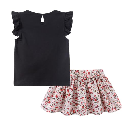 Image of Mud Kingdom Girls Outfits Cute Cartoon Polka Dots Summer Holiday Clothes Sets